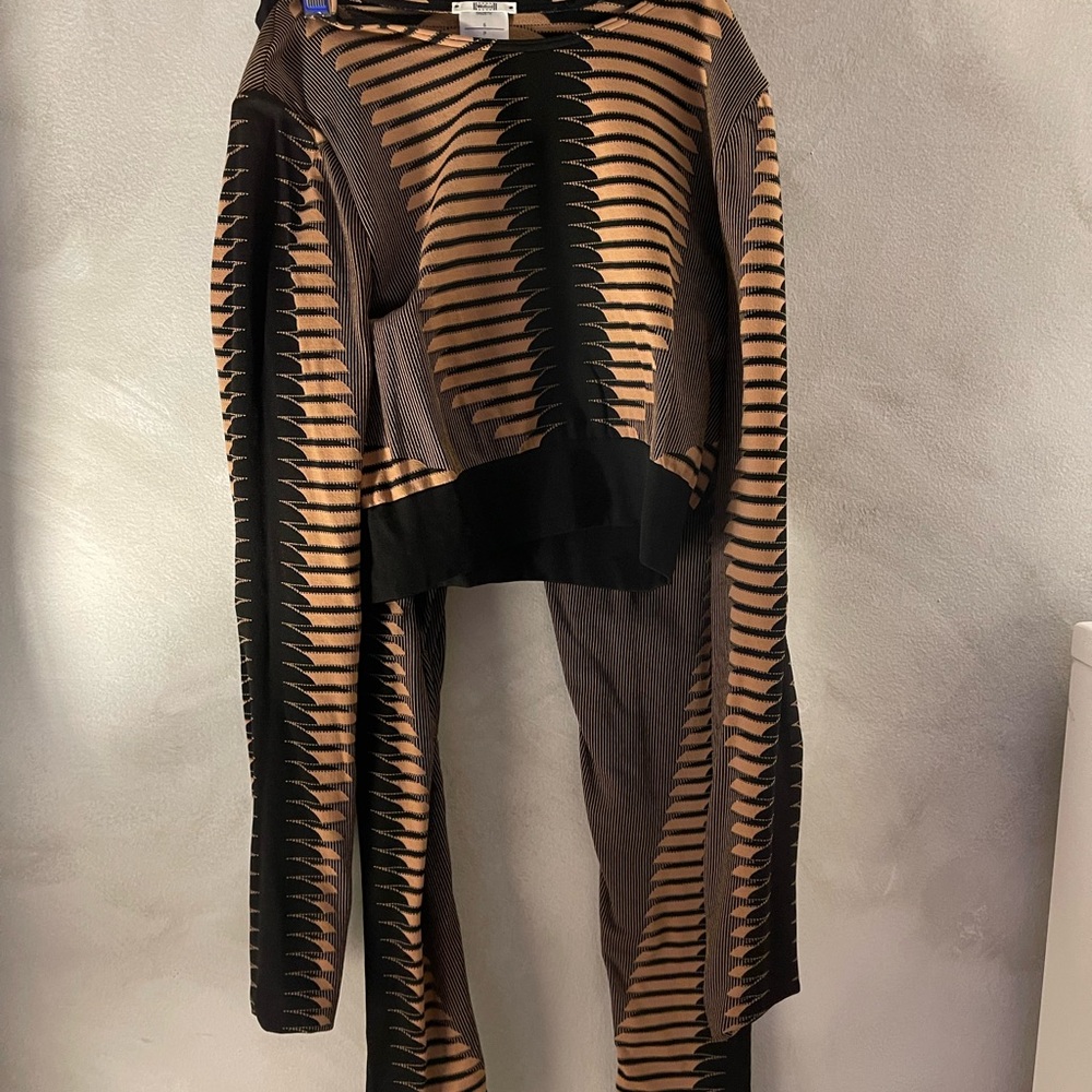 Wolford Black and Brown Crop Top and leggings